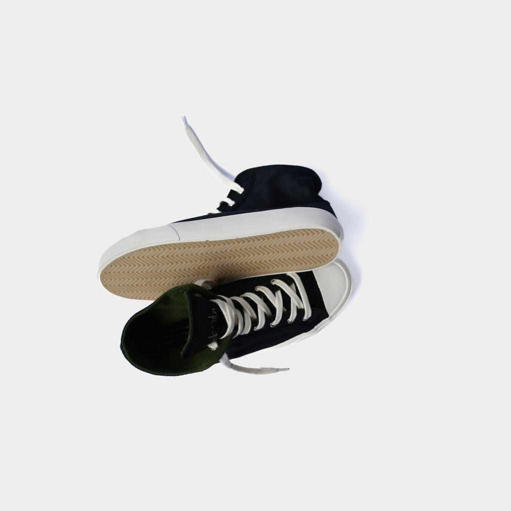 Grasshopper High - Corvino Night - Zwarte hoge herensneaker