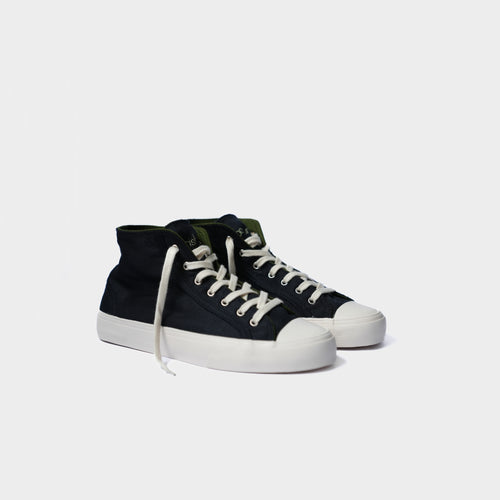 Grasshopper High - Corvino Night - Zwarte hoge herensneaker