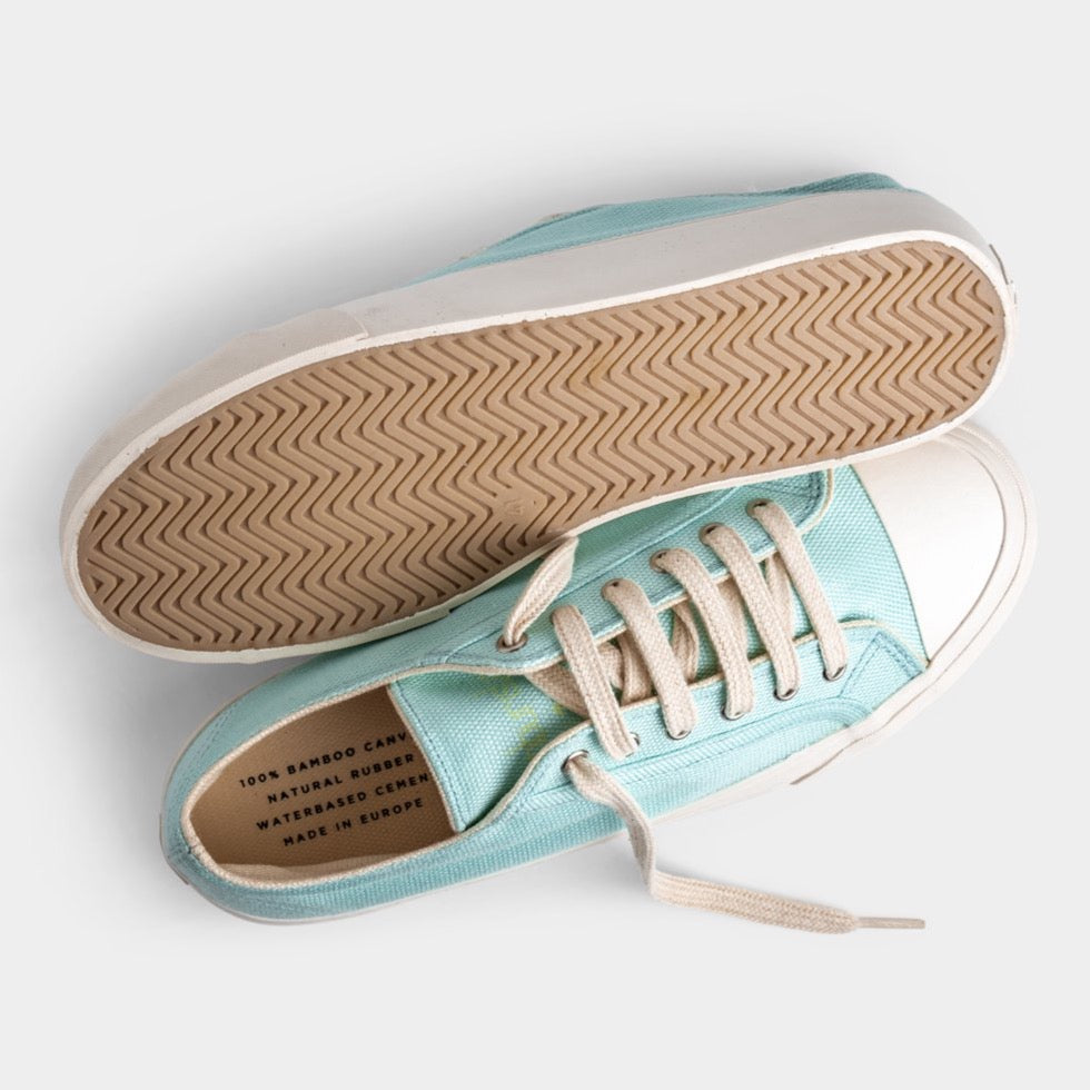 GrassHopper – Gabbiano Ice Blue – Low Sneaker Blau - Herren - Ökologisch